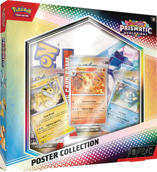 Pokemon TCG Prismatic Evolutions Poster Collection Box factory Sealed