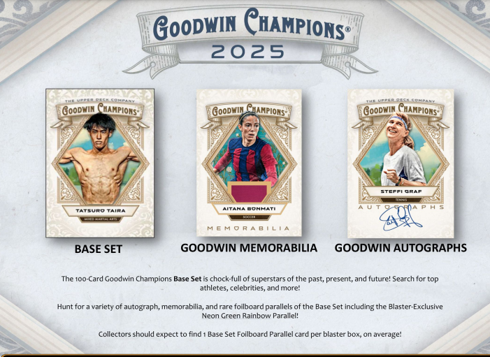 (PRE ORDER) 2025 Upper Deck Goodwin Champions Blaster Box Factory Sealed