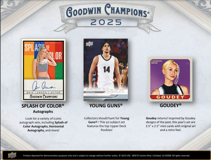 (PRE ORDER) 2025 Upper Deck Goodwin Champions Blaster Box Factory Sealed