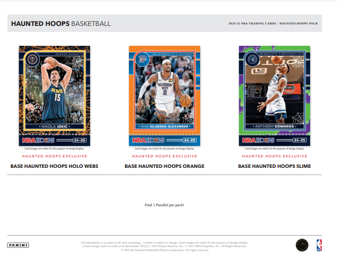 (PRE ORDER) 2024/25 Panini Hoops Halloween NBA Basketball Blaster Box Factory Sealed