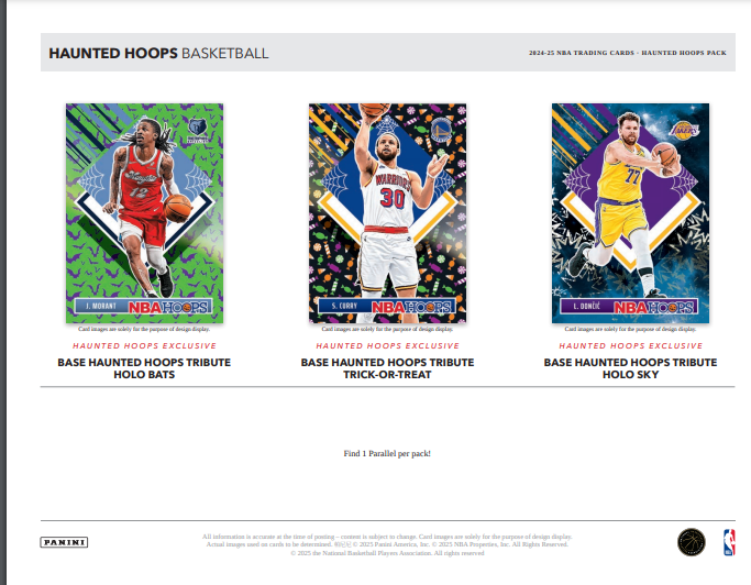 (PRE ORDER) 2024/25 Panini Hoops Halloween NBA Basketball Blaster Box Factory Sealed