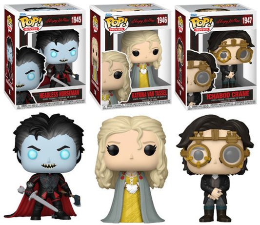 Funko POP Movies Sleepy Hollow Set Of 3 Vinyl Figures New