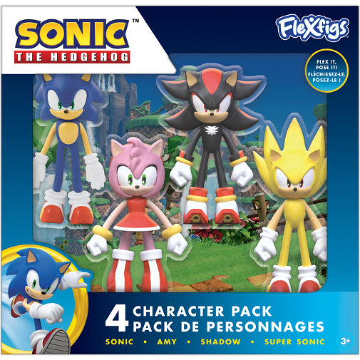 Flexfigs Sonic The HedgeHog 4 Pack Box Set 2 Bendable Action Figures New