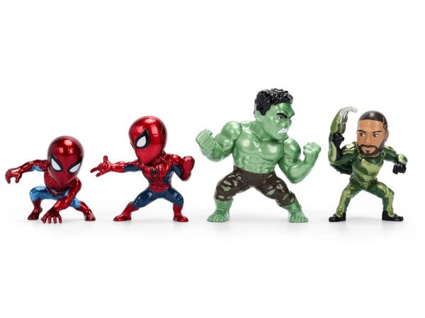 Jada Toys Spider Man Brand New Day 2.5" Metalfigs Set Of 4 Figures New