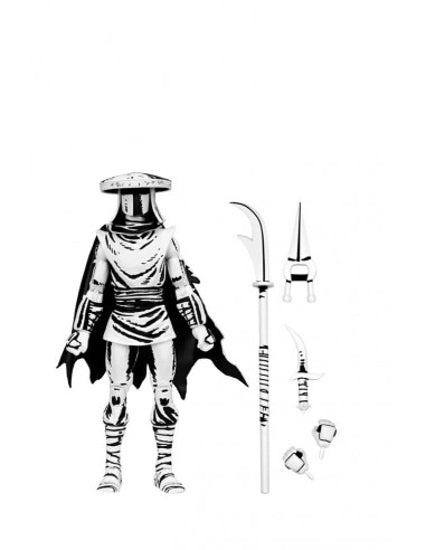 NECA TMNT Ninja Turtles 7" Elite Foot Assassin Black & White Figure New