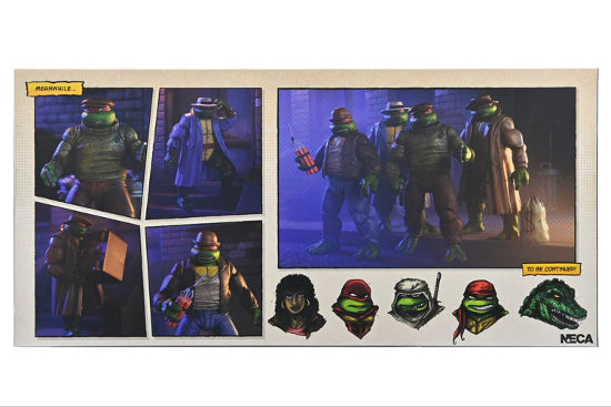 NECA TMNT Ninja Turtles Mirage Comics Gangster Turtles 4 Pack Figures New