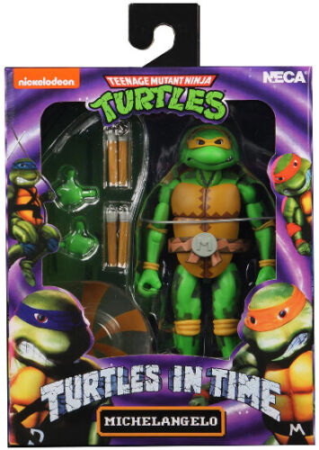 NECA TMNT Teenage Mutant Ninja Turtles Time Series 2 Michelangelo Action Figure