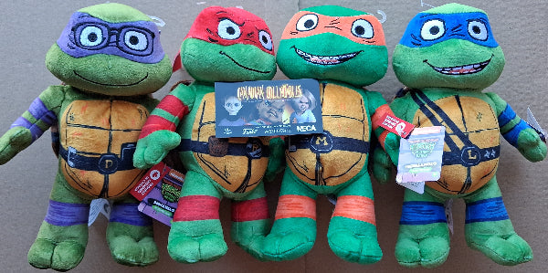 TMNT Ninja Turtles Mutant Mayhem 8" Set Of 4 Plush Figures New