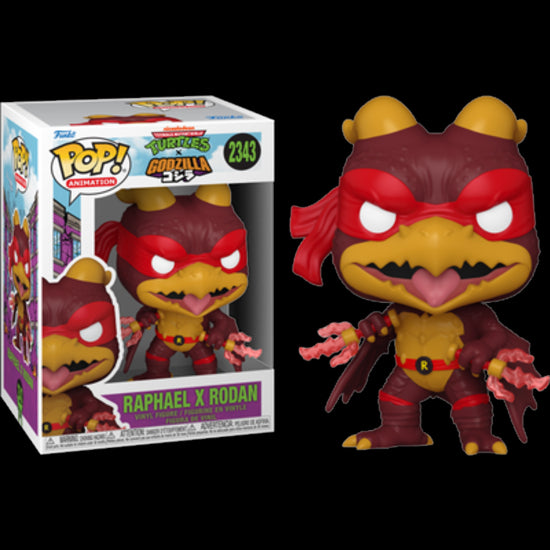 Funko POP TMNT X Godzilla Ninja Turtles Raphael Rodan Vinyl Figure New