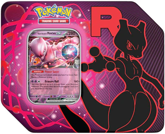 Pokemon TCG Team Rocket Mewtwo Ex Tin Factory Sealed