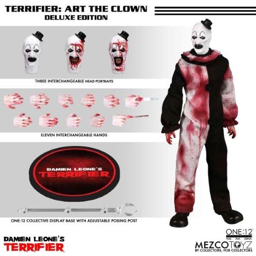 Mezco Toys Terrifier Deluxe Edition Art The Clown 1:12 Collective Action Figure New