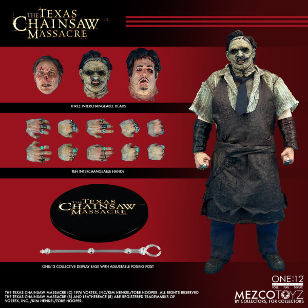 Mezco Toyz 1:12 Collective Action Figure Texas Chainsaw Massacre Leatherface Figure New