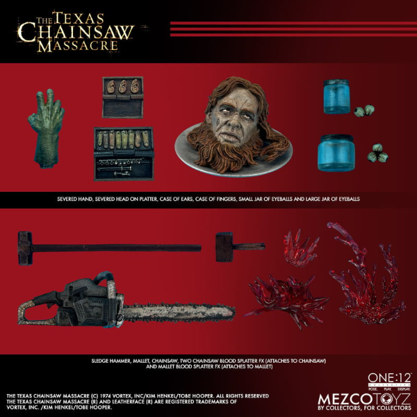 Mezco Toyz 1:12 Collective Action Figure Texas Chainsaw Massacre Leatherface Figure New