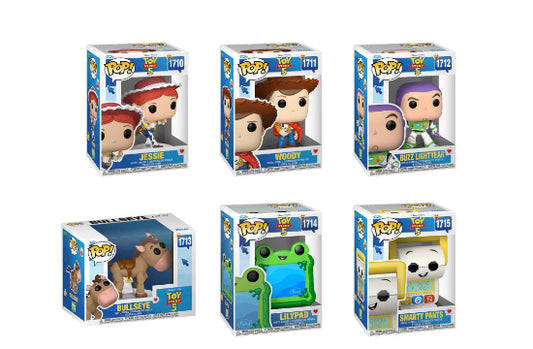 Funko POP Movies Toy Story 5 Set Of 6 Vinyl Figures With Premium Bullseye New