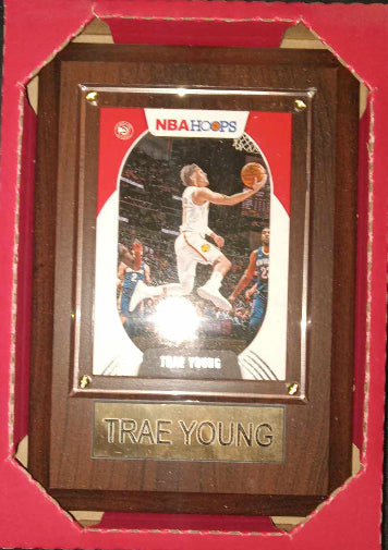 NBA Basketball 4x6 Plaque With Card Atlanta Hawks Trae Young New