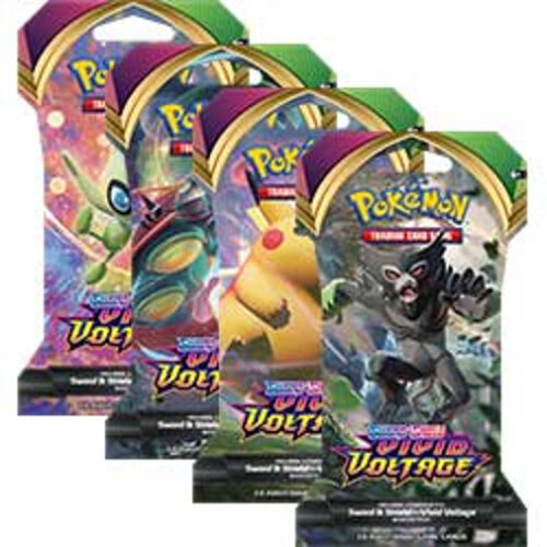 Pokemon Trading Card Game TCG Vivid Voltage Blister Packs Lot Of 4 Brand New