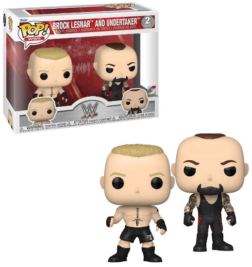 Funko Pop WWE Wrestling Brock Lesnar & Undertaker 2 Pack Vinyl Figures New