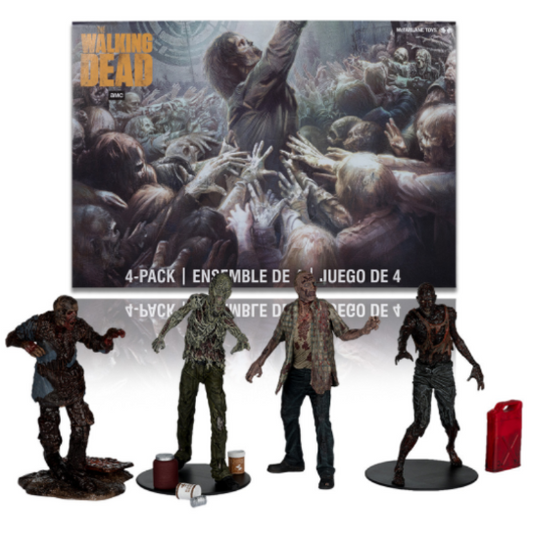 McFarlane Toys The Walking Dead 4 Pack Zombie Walkers Figures New