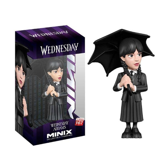 MINIX TV Netflix Wednesday Addams With Umbrella Vinyl Figure New