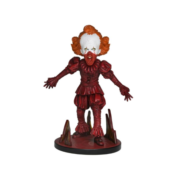 NECA Horror Stephen Kings IT Bloodied Pennywise Head Knocker Figure New