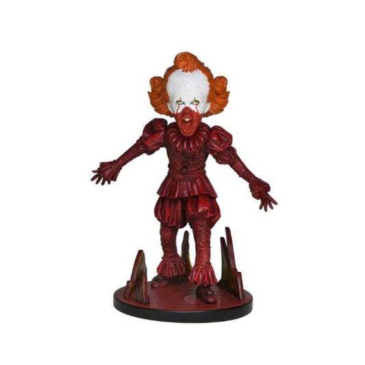 NECA Horror Stephen Kings IT Bloodied Pennywise Head Knocker Figure New
