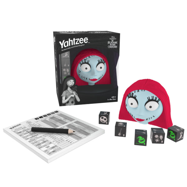 USAopoly Nightmare Before Christmas NBX Sally Head Yahtzee Game New